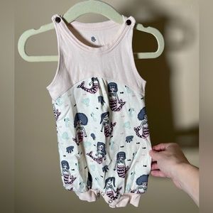 Finn + Emma snap bottom mermaid romper. Sold out online. 6-9months.